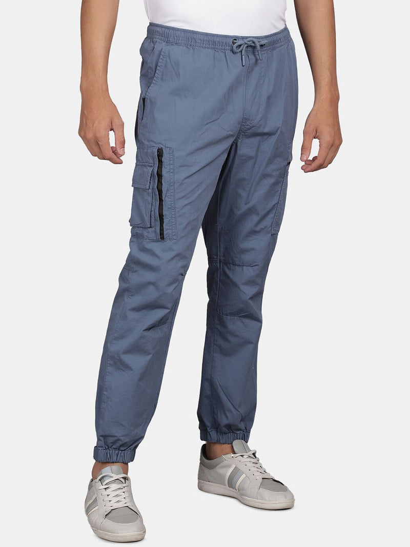 T-Base Men Mid-Rise Cotton Joggers Trousers