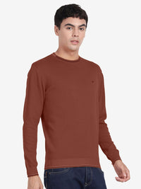 Crew Neck Rustic Melange Full Sleeve Pullover