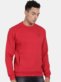 T-Base Round Neck Long Sleeves Cotton Ribbed Sweatshirt