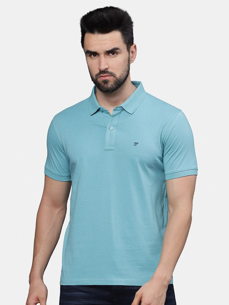 T-Base Men Polo Collar Pockets T-Shirt