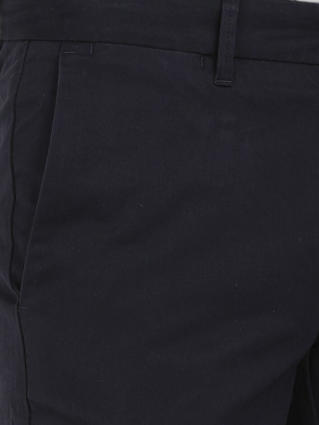 T-Base Men Navy Blue Core Chino Trousers