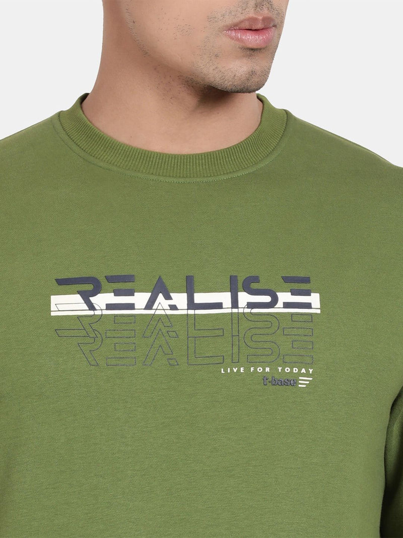 T-Base Typography Printed Pullover