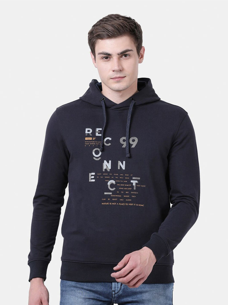 T-Base Printed Hooded Sweatshirt