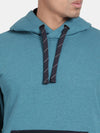 T-Base Colourblocked Hooded Pullover Sweatshirt