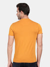 T-Base Men Plus Size Mustard Yellow & Green Slim Fit T-Shirt