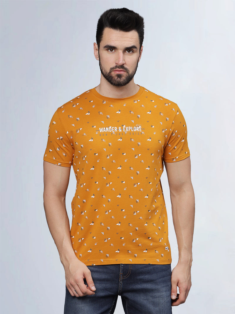 Half Sleeve Spruce Yellow Crew Neck T-Shirt : Tripack