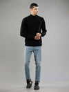 T-Base Men Black Ribbed Pullover