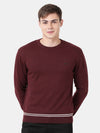 T-Base Men Maroon Sweater Vest