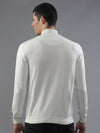 High Neck Off White Full Sleeve Pullover