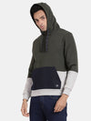 T-Base Colourblocked Hooded Pullover Sweatshirt