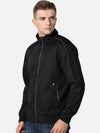 T-Base Men Black Front-Open Sweatshirt