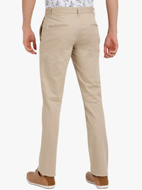 T-Base Men Cream-Coloured Core Chino Trousers