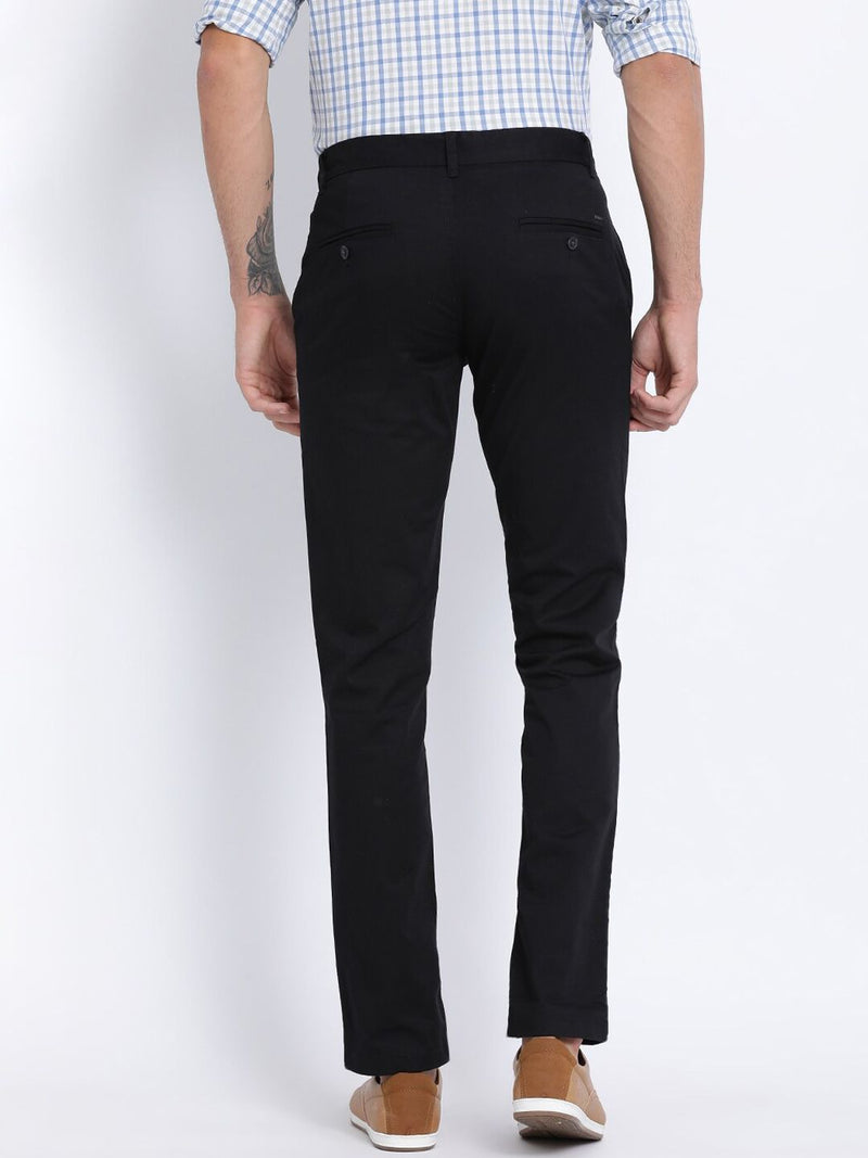 T-Base Men Black Core Chinos Trousers