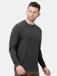 T-Base Men Black Solid T-Shirt