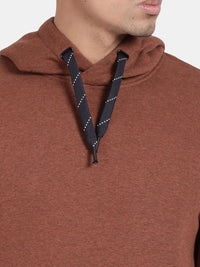 T-Base Colourblocked Hooded Cotton Sweatshirt