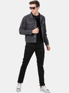 t-base Men Crop Denim Jacket