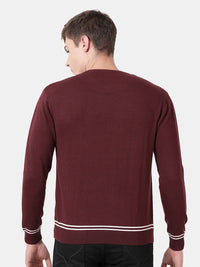 T-Base Men Maroon Sweater Vest