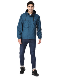 Waterproof Seam Sealed Reversible Teal Rainwear Jacket