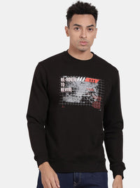 T-Base Graphic Printed Round Neck Sweatshirt