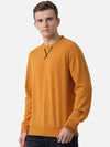 T-Base Men Mustard Yellow Pullover Sweatshirt