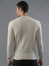 T-Base Men Grey Solid Pullover