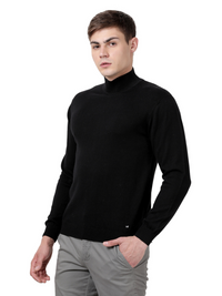 High Neck Black Full Sleeve Pullover