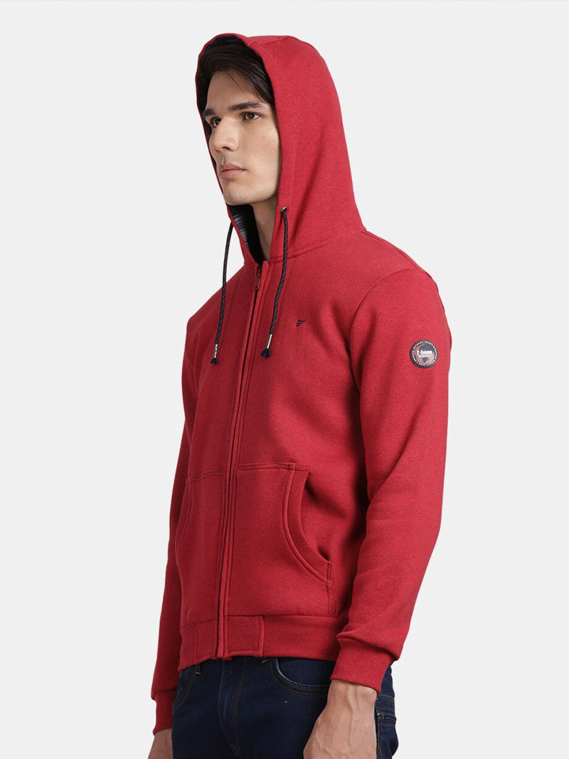 T-Base Hooded Front-Open Sweatshirt