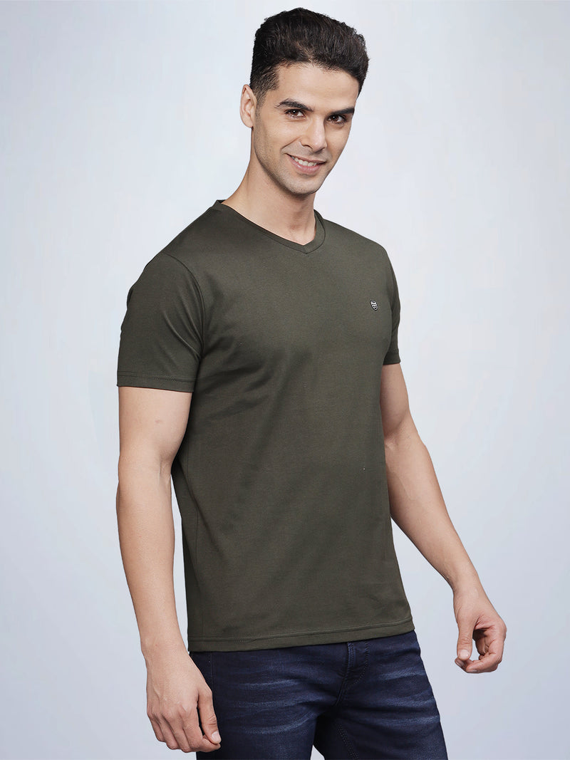 Half Sleeve V Neck T-Shirt