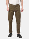 Dark Olive Cotton Twill Stretch Chino Pants