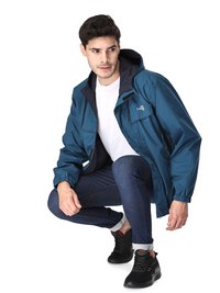 Waterproof Seam Sealed Reversible Teal Rainwear Jacket