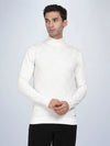 High Neck Broken White Full Sleeve Pullover