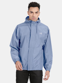 Waterproof Seam Sealed Reversible Rainwear Jacket : Storm Blue