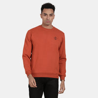 T-Base Round Neck Long Sleeves Ribbed Cotton Sweatshirt