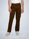 Solid Overdyed Cargo Pants