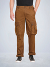 Solid Overdyed Cargo Pants