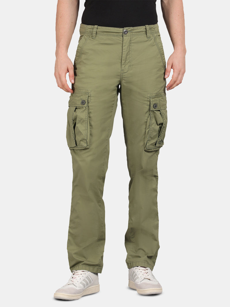 Duffel Bag Green Solid Cargo Pants