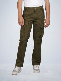 Solid Cargo Pants