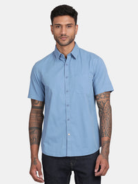 HALF SLEEVE COTTON TWILL SHIRT