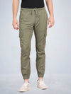 Solid Olive Cargo Joggers