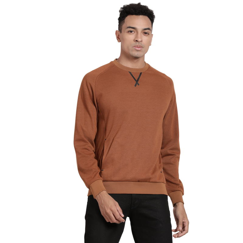 T-Base Round Neck Pullover Sweatshirt