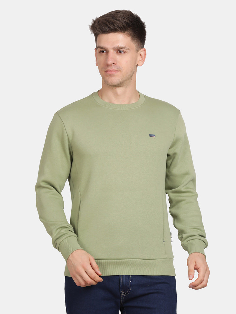 T-Base Men Solid Sweatshirt