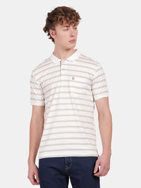 STRIPER POLO COLLAR T-SHIRT