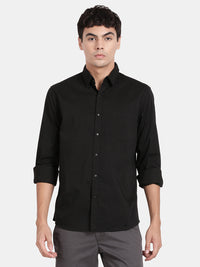 COTTON STRETCH FULL SLEEVE SOLID SHIRT