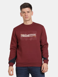 T-Base Men Typography Printed Sweatshirt