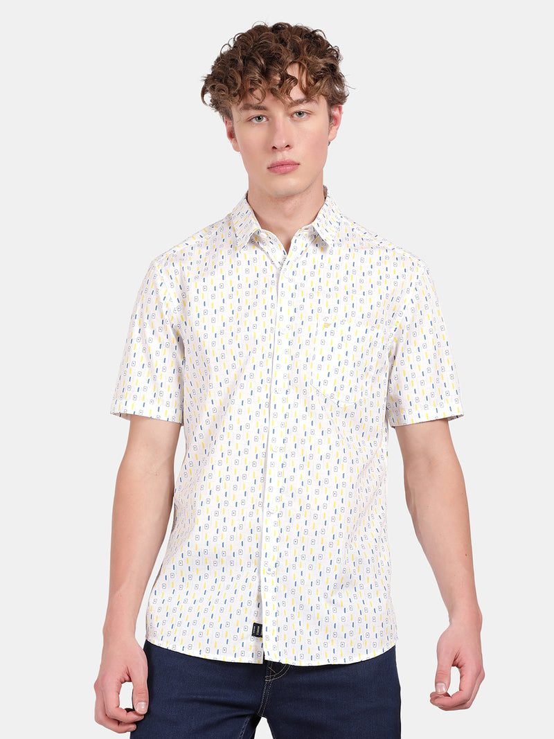 HALF SLEEVE COTTON PRINTED SHIRT