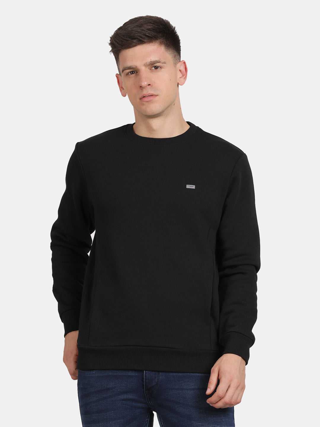 T-Base Men Solid Sweatshirt