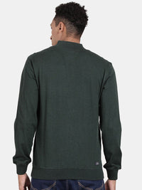 T-Base Mock Collar Front-Open Sweatshirt