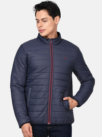 t-base Men Navy Blue Lightweight Puffer Jacket