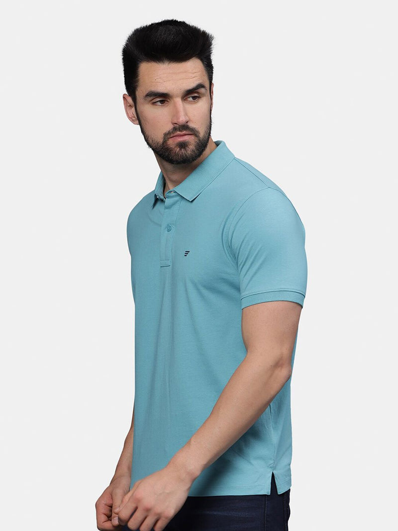 T-Base Men Polo Collar Pockets T-Shirt