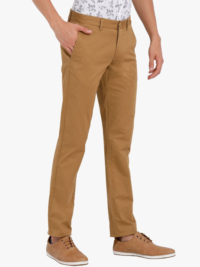 T-Base Men Brown Core Chino Trousers